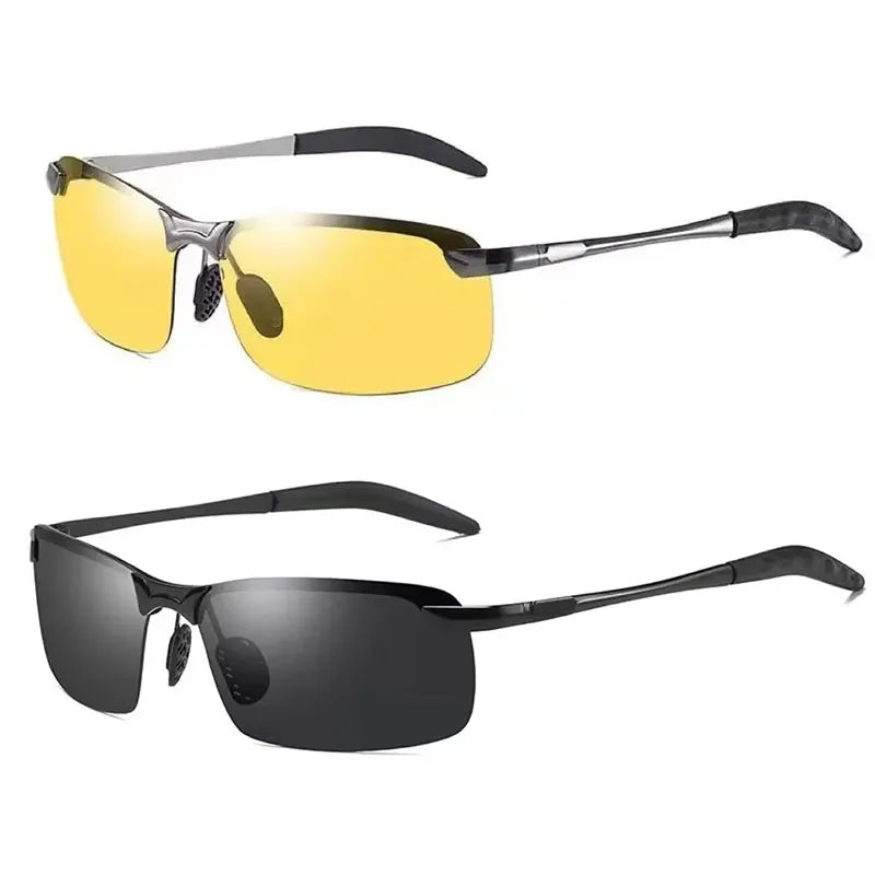 1/2pcs Photochromic Polarized Sunglasses Intelligent Color Changing Sun Glasses Driving Fishing Cycling Day Night Vision Goggles