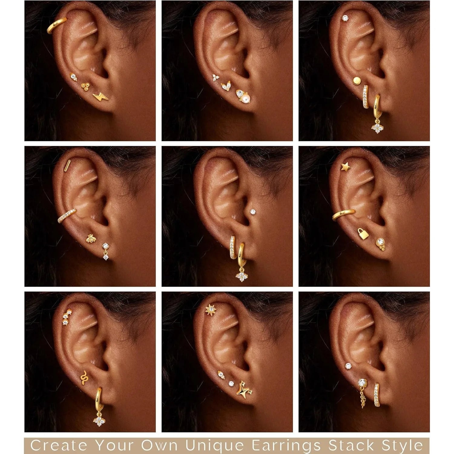 Bobisty 1pc Earrings Surgical Stainless Steel Earrings for Women Dainty Flat Back Earring Stud Hoop Cartilage for Sensitive Ears