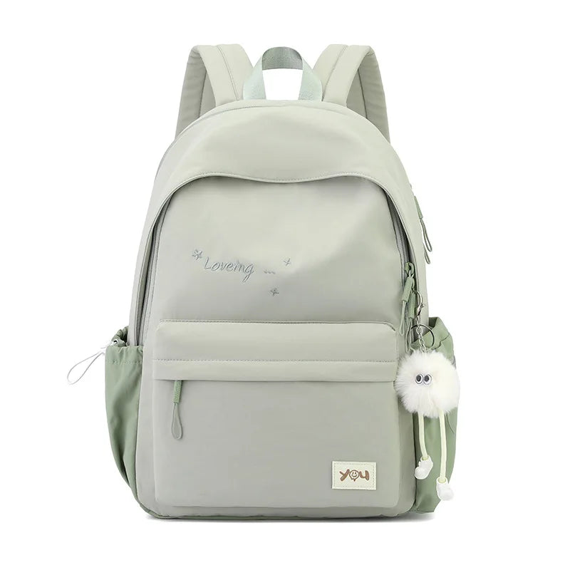 2026 Female Fashion Men High Capacity Waterproof College Backpack Trendy Women Laptop School Bags Cute Girl Travel Book Bag