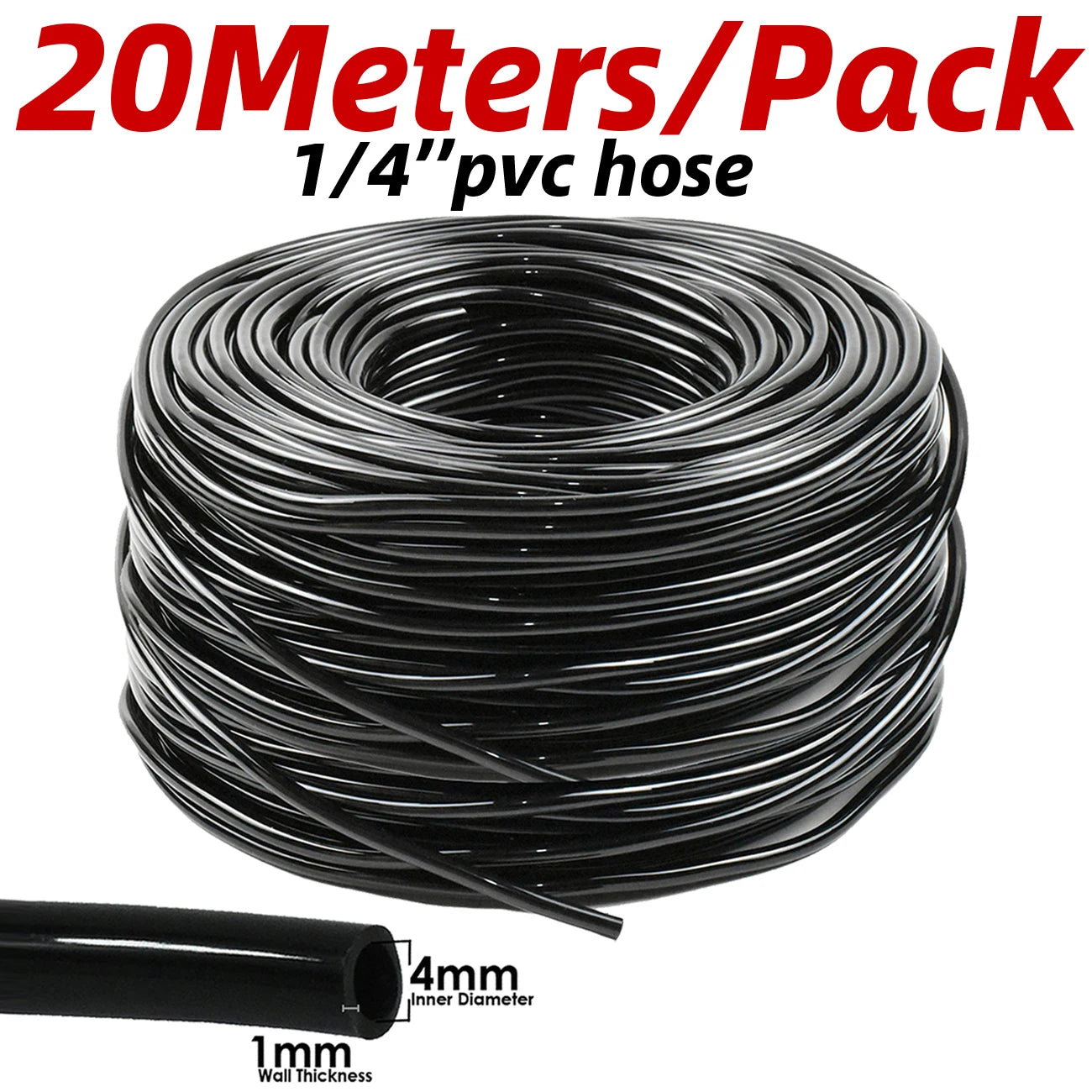 1-50pcs 4/7mm Barbed Connector Irrigation Fitting Drip Irrigation Connector 1/4'' Tubing Hose Fitting for Flower Pot Garden Lawn