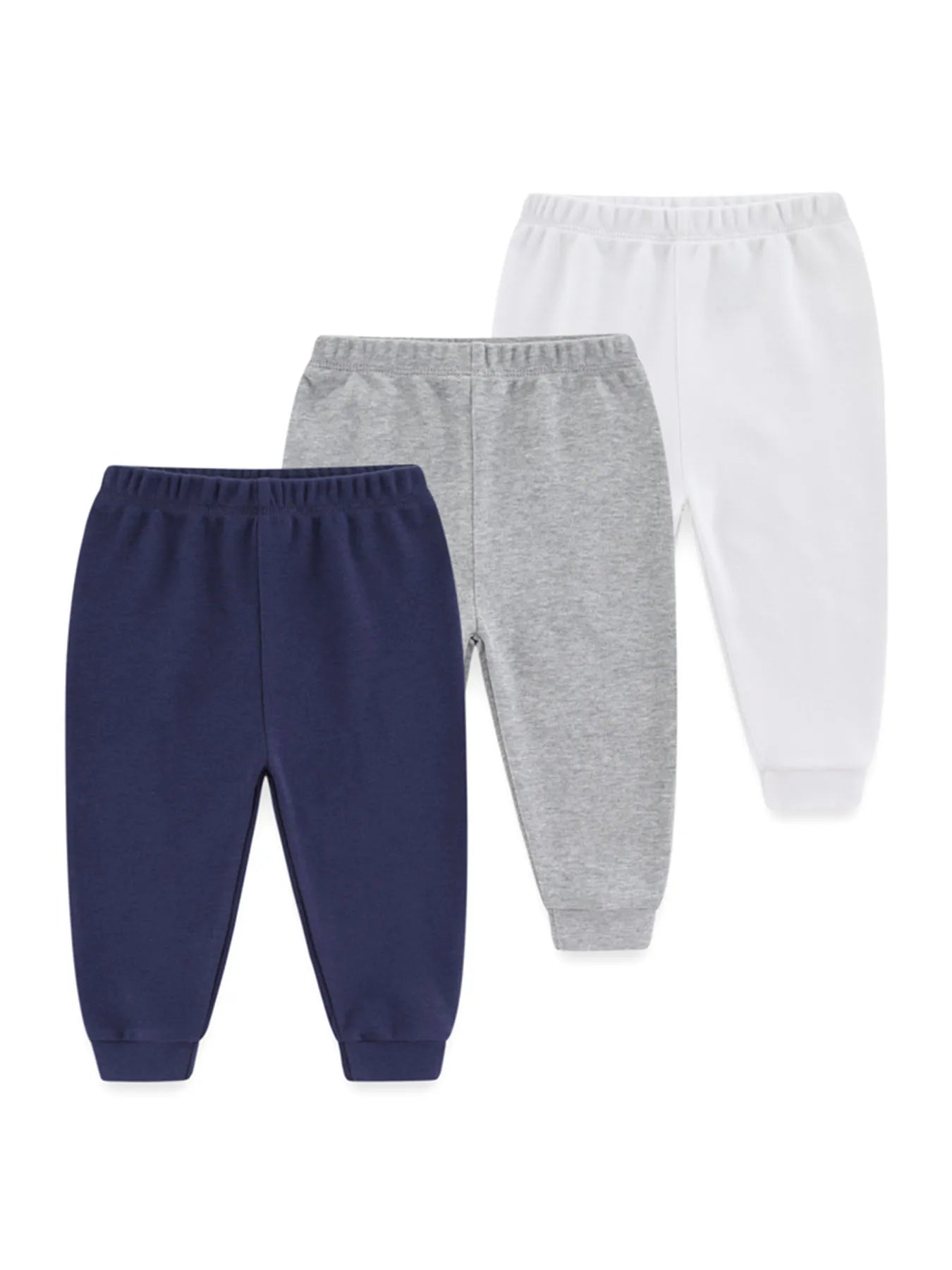 Kiddiezoom 1/3 Pcs Four Seasons Fashion Solid 100%Cotton Baby Boy Girl Pants Soft 100%Cotton Infants Trousers Accessories