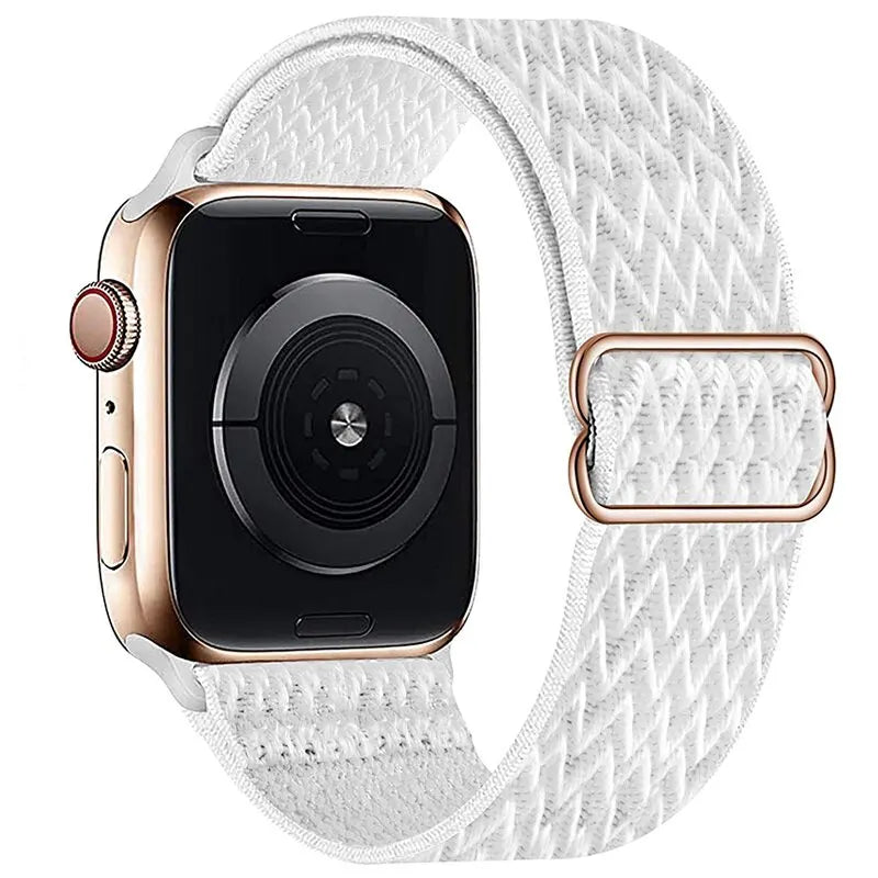 Scrunchie Strap for Apple watch Ultra 49mm band 45mm 44/46mm 41mm Adjustable Nylon Loop bracelet iWatch serie se 6 7 8 9 10 11