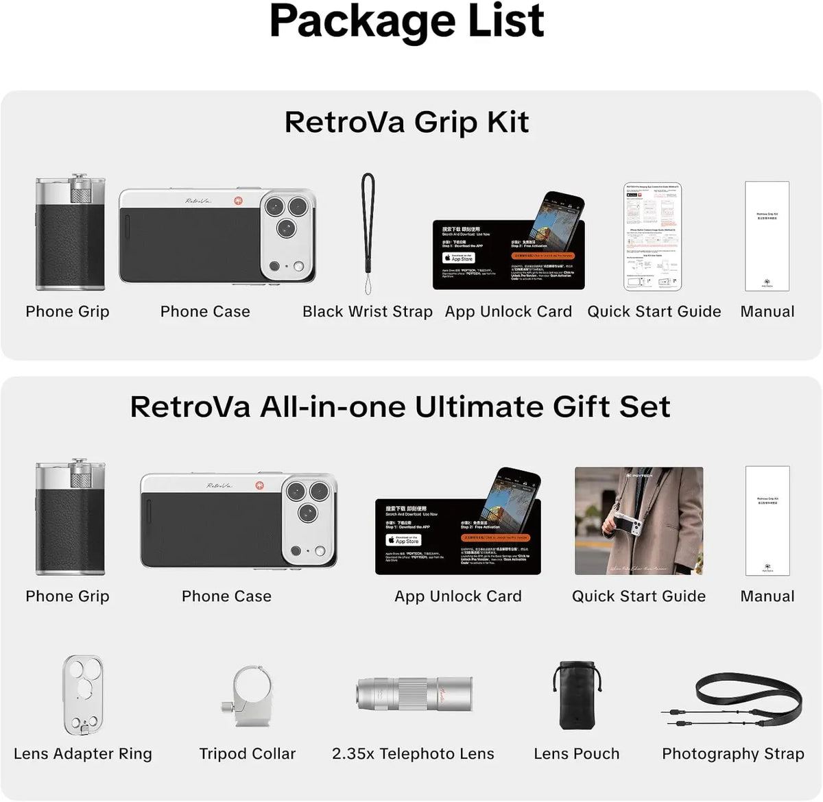 PGYTECH Retrova Grip Kit For iPhone 16/17 Pro Max & 16/17 Pro