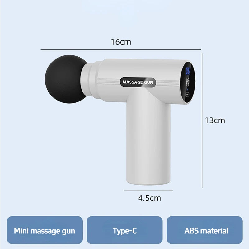 USB Mini Massage Gun Fascia Machine Muscle Relaxation Vibrating Gun Rod Massage Fitness Equipment Neck Grab Fascia Gun