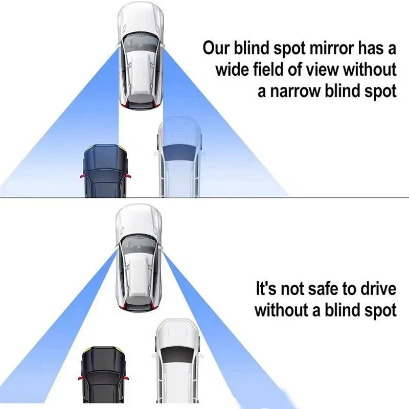 360° Adjustable Car Blind Spot Mirror, Wide Angle Convex Rear View Round Mirror, Vehicle Reverse Auxiliary Safety Mirror