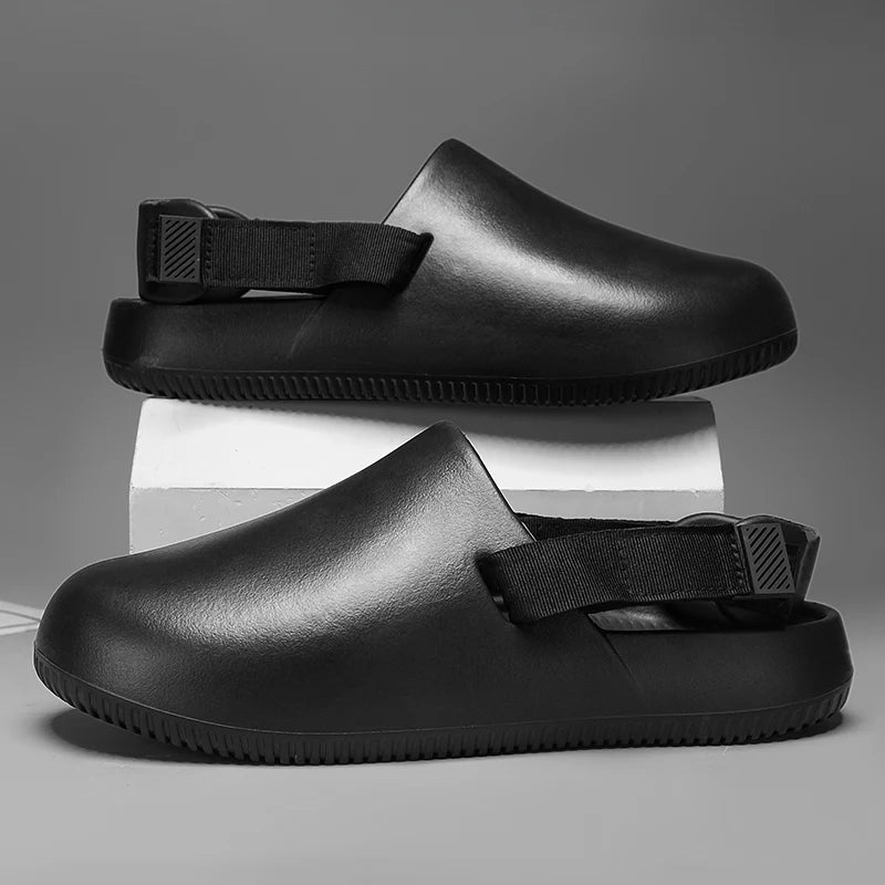 Summer Unisex Clogs Women Man Slippers Flat Mules Beach Sandals Quick Drying Water Shoes Work Casual Garden Lightweight Slippers