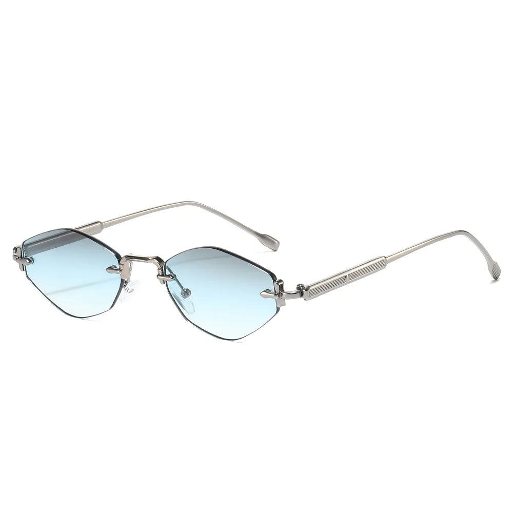 DDDLONG Retro Fashion Rimless Punk Y2k Sunglasses Women Men Sun Glasses Vintage UV400 Outdoor Shades D713