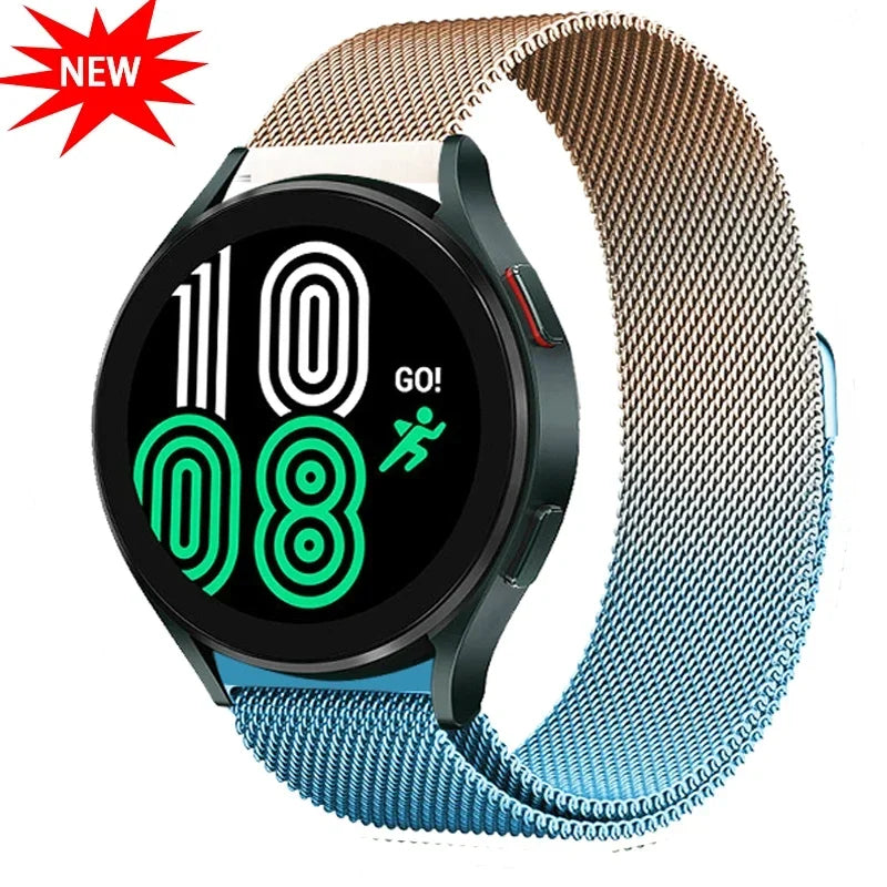 Milanese Loop band For Samsung Galaxy watch 6 5 4 classic Metal strap 20mm 22mm bracelet huawei gt/Amazfit GTS 4/GTR 2e/Bip 3-5