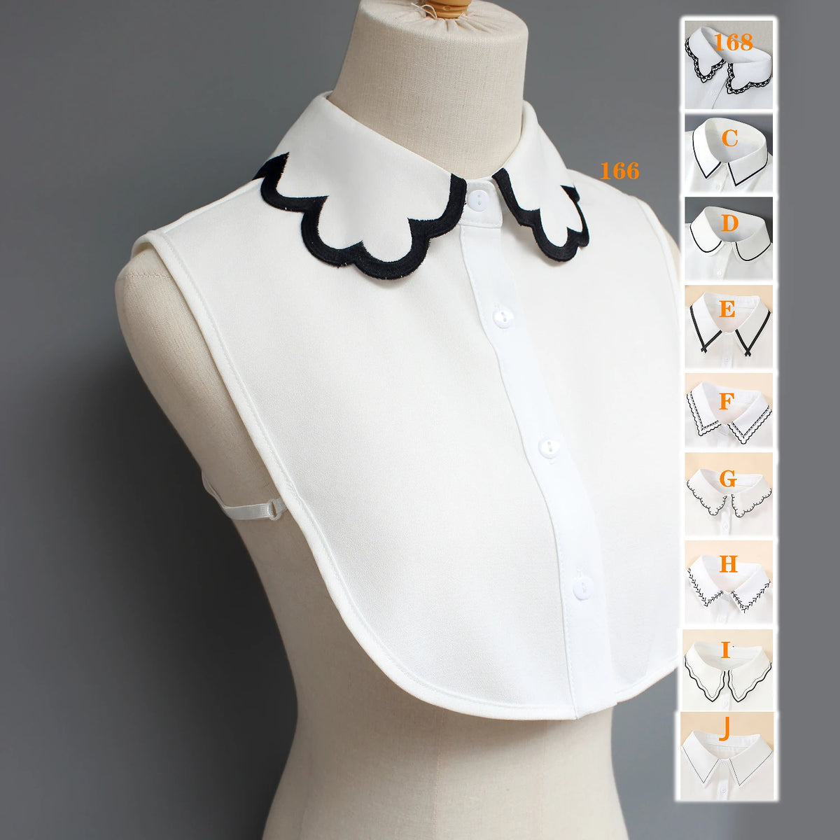 1 Piece of Decorative Fake Collar for Women, Versatile Fake Collar, Exquisite Shirt Fake Collar, Base Layer with Embroidery, Sui