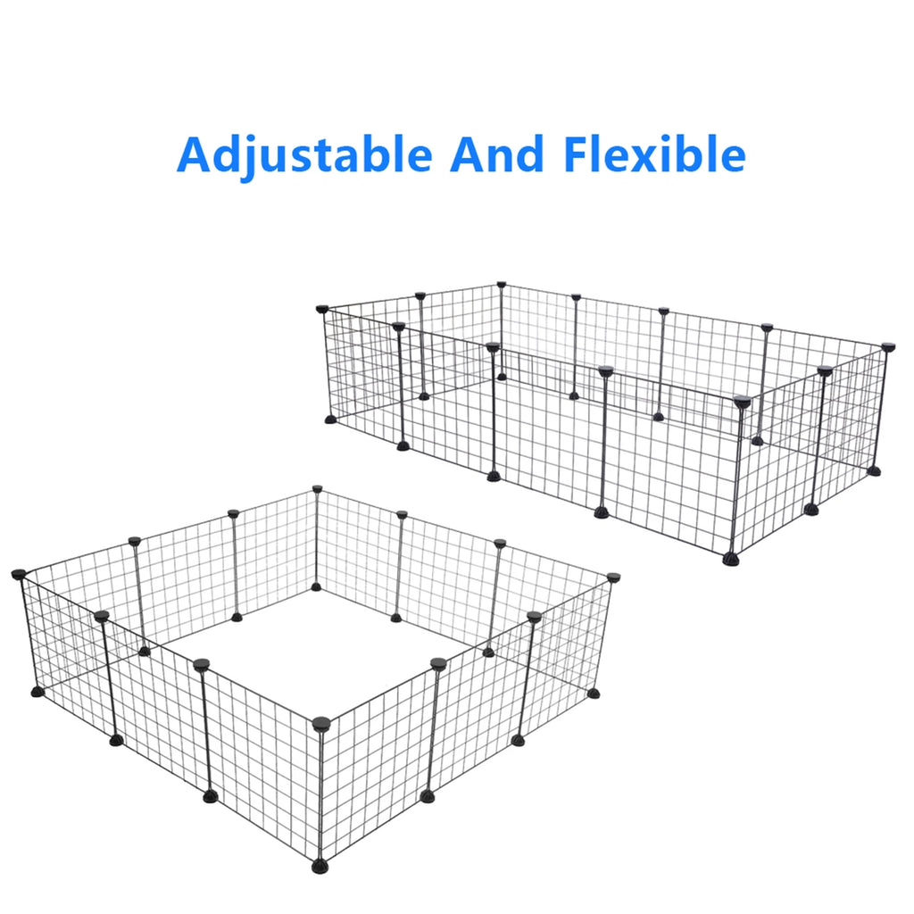 Pet Playpen Small Animal Cage Indoor Portable Metal Wire Yard Fence for Animals Guinea Pigs Rabbits Kennel Crate Fence Tent