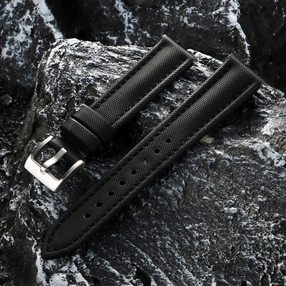 Nylon Canvas Watch Strap 18/19/20/21/22mm for Omega for Blancpain Sailcloth Waterproof Band Quick Release Leather Wrist Bracelet