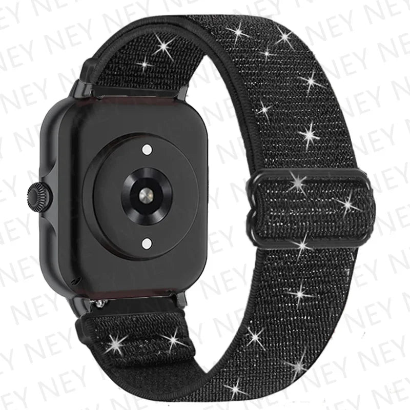 Shiny Elastic strap For Amazfit gts 4-3-2-2e-mini/bip-U-S-lite/Stratos 2 20mm/22mm band Bohemian Pride bracelet gtr-4-3-3pro-2e