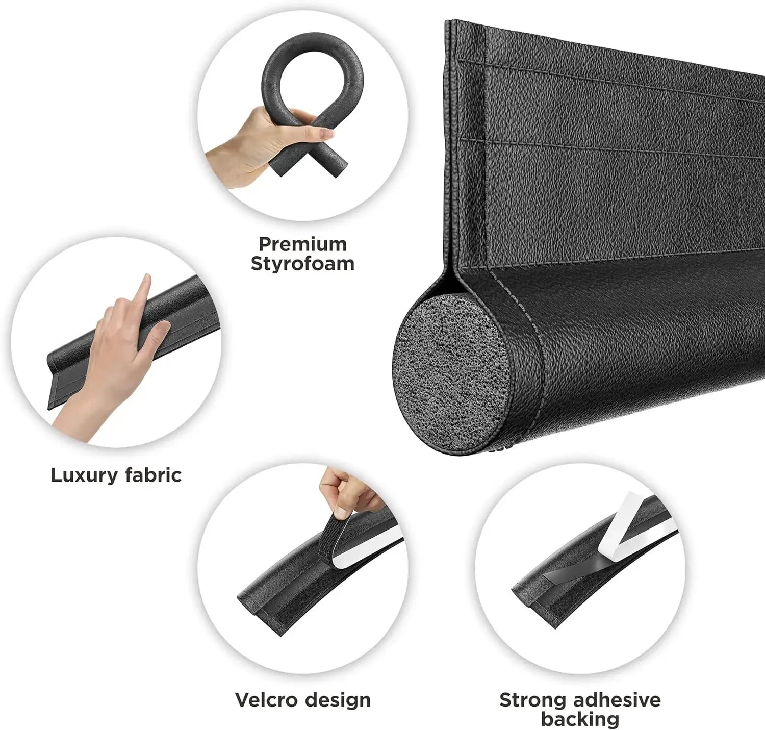 1PC Black Door Bottom Seal Strip Soundproof Insulation Wind Under Door Draft Stopper Blocker Weather Strip for Interior Exterior