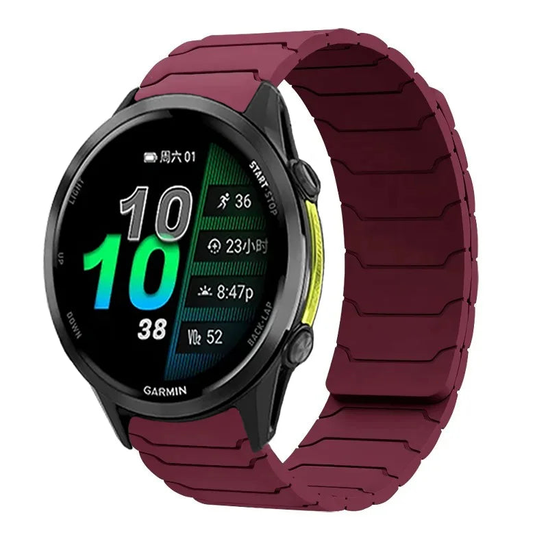 18 20 22mm Silicone Strap For Garmin Venu 4 3 2 3s 2s band Forerunner 255 165 265 255s 265s 970/Active 6/5/4 Magnetic Bracelet