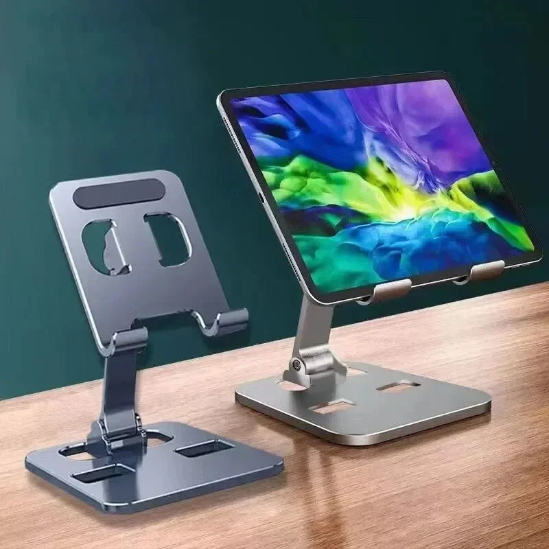 Universal Aluminum Alloy Tablet Stands Holder Flexible for iPad Adjustable Folding Lazy Desktop Live Mobile Phone Stand Mount