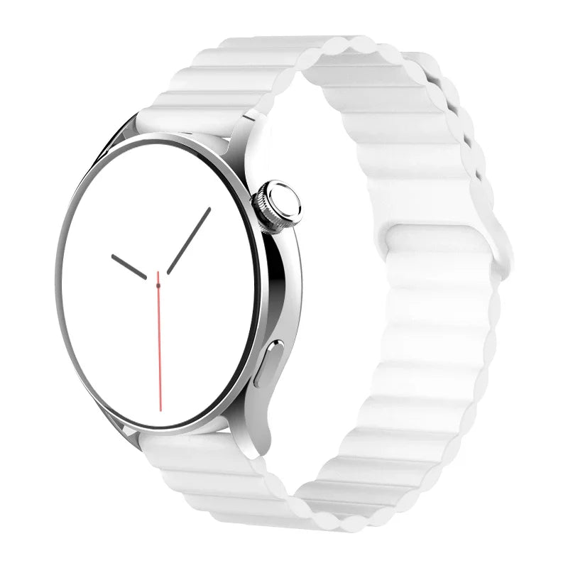 20mm 22mm Magnetic Loop band For Samsung Galaxy watch 6/5 pro/4/Classic/active 2 Silicone link bracelet huawei GT 2-2e 3-4 strap