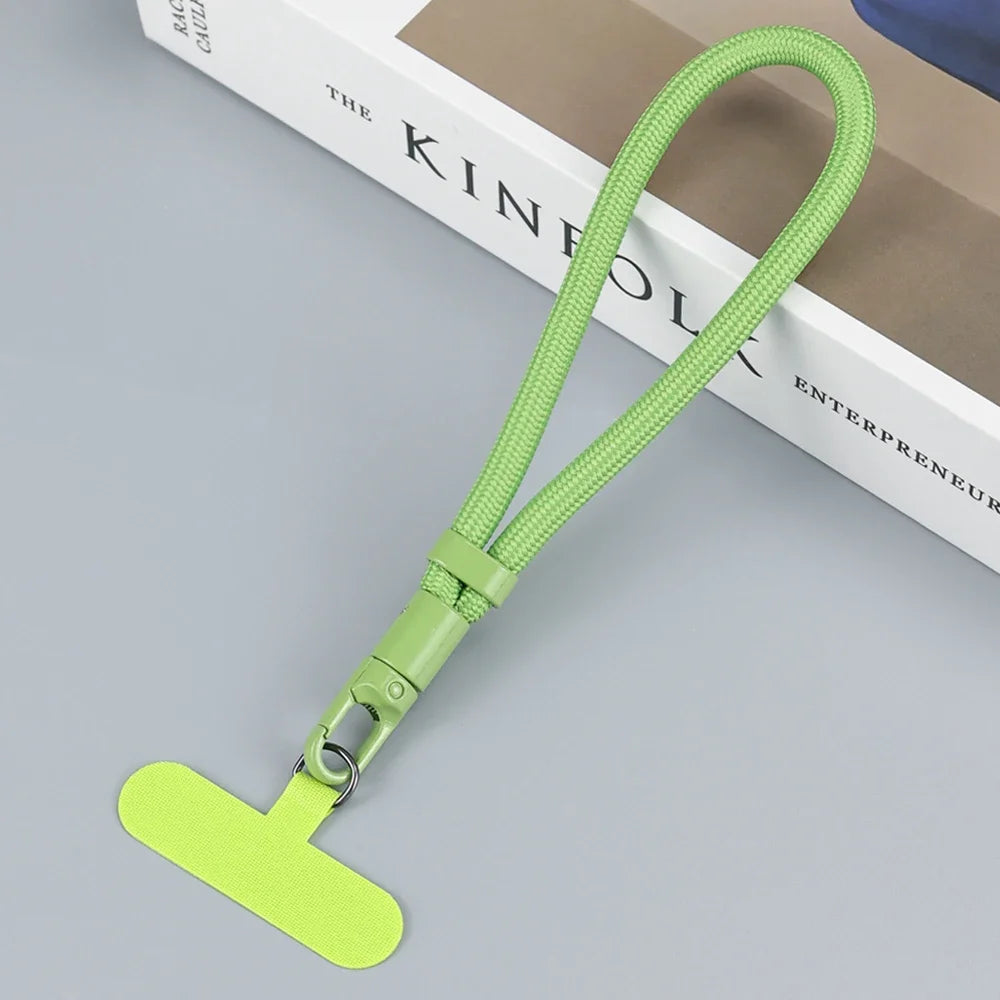 Universal Adjustable Mobile Phone Lanyard Short Wrist Strap with Self-locking Anti-drop Design Durable Polyester Phone Strap