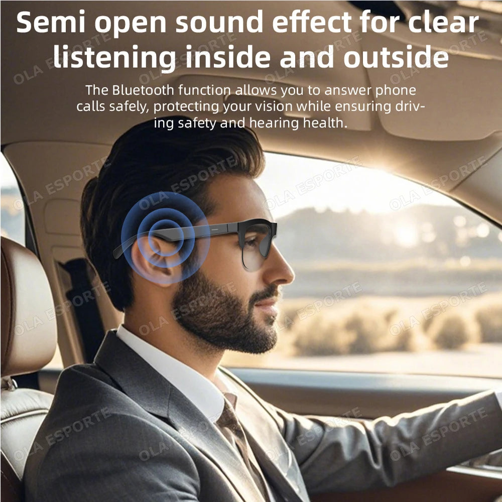 2026 Photosensitive Color Change Smart Glasses Bluetooth Voice Call Control Music UV Polarized Sunglasses Headphone Glasses Ht30