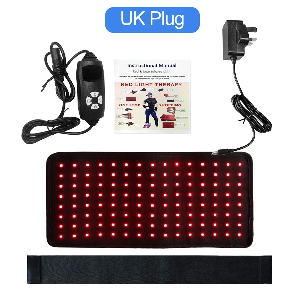 120 LEDs Red＆Infrared Waist Belt 850nm 660nm Back Waist Shoulder Joint Muscle Heat Pad Body Care Pulsed Light Belt