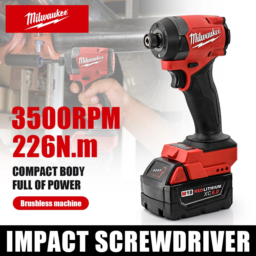 Milwaukee M18 Electric Screwdriver Powerful Cordless Screwdriver for Home Improvement And DIY Projects