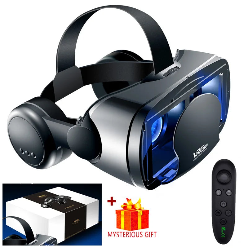 3D Virtual Reality VR Glasses For Phone Mobile Smartphones 7 Inch Headset Helmet Game Wirth Real Viar Goggles Devices Lenses Set