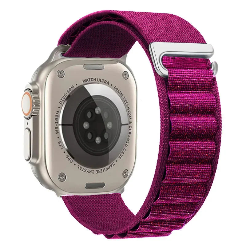 Alpine Loop Strap For Apple Watch Ultra 3 Band 49mm 11 10 9 8 7 46mm 42mm 45mm 41mm Nylon Sport Bracelet iWatch 6 5 SE 44mm Belt