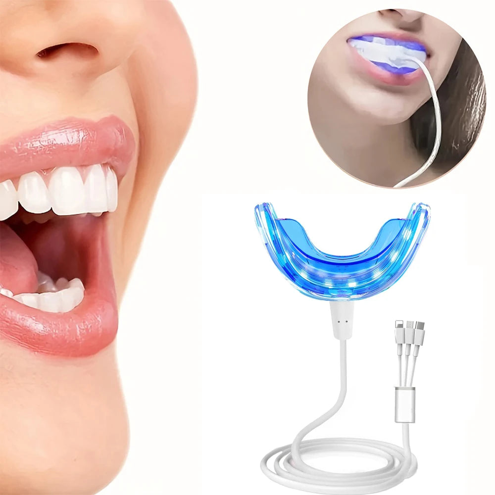 Portable Teeth Whitening Lamp with Enhanced Cold Light Gel Removes Yellow Stains from Teeth a Miracle of Oral Whitening Care