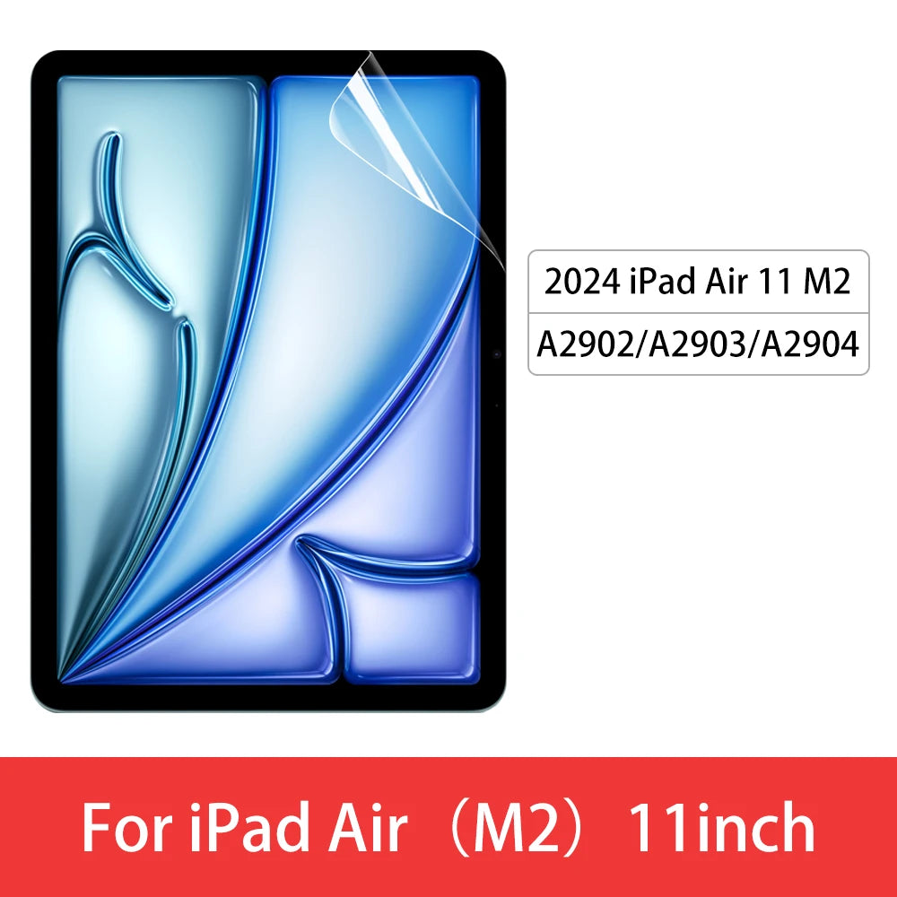 2pcs for iPad Air 2024 Pro 11/13 M4 Screen Protector Film  Paper Feel Matte PET Painting for iPad 7th 8th 9th 10th Generation