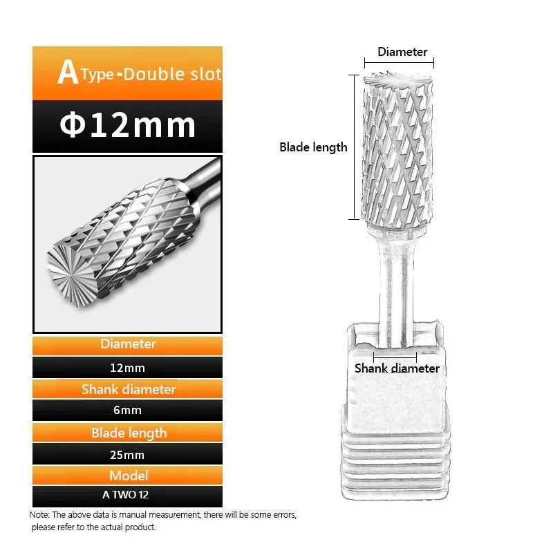 Tungsten steel grinder carbide rotary file cylindrical ball end milling cutter metal grinding engraving single and double groove