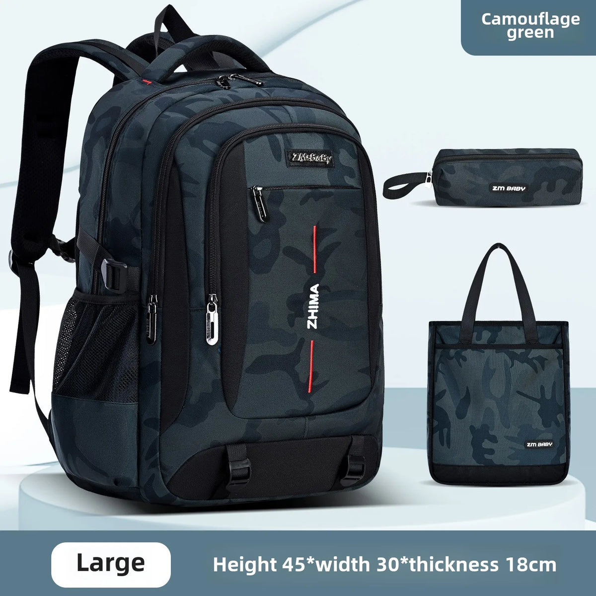 3pcs/set Male Backpacks High School Bags for Women 2026 Boys One Shoulder Big Student Travel Bag Men School Backpack Mochila