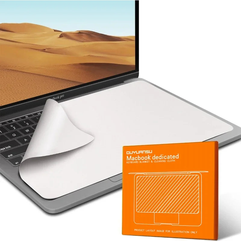 Notebook Palm Keyboard Blanket Cover Microfiber Dustproof Protective Film Laptop Screen Cleaning Cloth MacBook Pro 13/15/16 Inch
