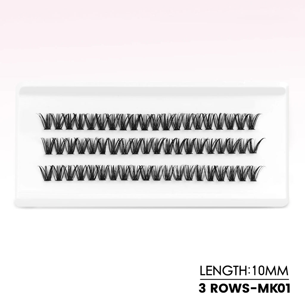 WOSHEER Lash Clusters Manga Lash Clusters Kit Clear Fairy Eyelash Clusters Wet-Look Spiky Anime Lashes Individual Lashes