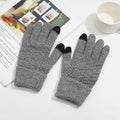 Knit Touchscreen Gloves for Women Men, Soft Warm Winter Gloves with Stretch Fit, Texting Fingertips for Daily Wear, Gray Black