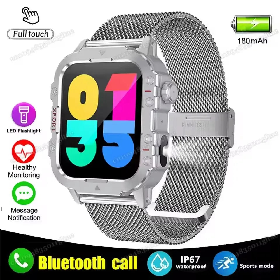 2025 New for Xiaomi Military Smart Watch Men IP67 3ATM Outdoor Sports Fitness Tracker Health Monitor 1.44Inch BT Call Smartwatch