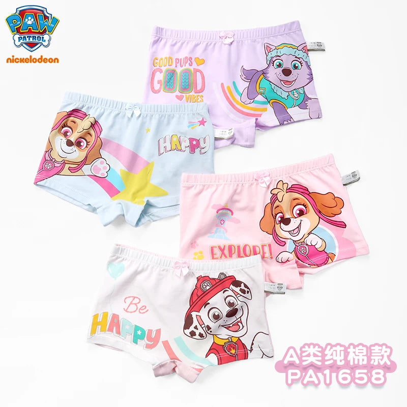 2024 New Genuine Paw Patrol Boys Girls Underpants Children Underwear Girls shorts Boxer Brief Cotton Corner Pants High Quality