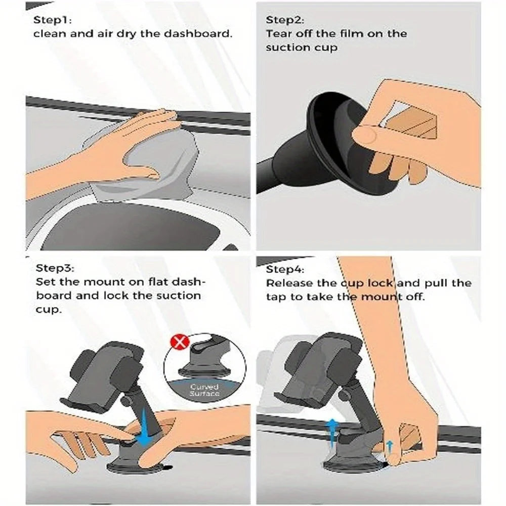 Car Phone Bracket with Outlet Navigation Frame - Multi-Functional, Front Glass Suction Cup, Telescopic Mechanical Arm