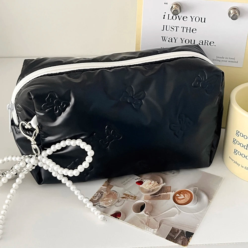 Wholesale Large Capacity Waterproof Makeup Handbag Travel Women Cosmetic Toiletry Storage Pouch Elegant Ladies Square Zipper Bag