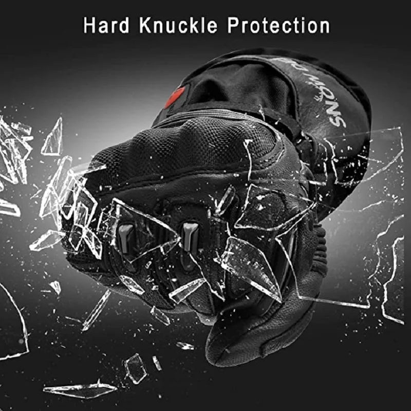 Motorcycle Heated Gloves Battery Powered Moto Guantes Winter Waterproof Riding Gloves Outdoor Keep Warm Guantes Para Moto