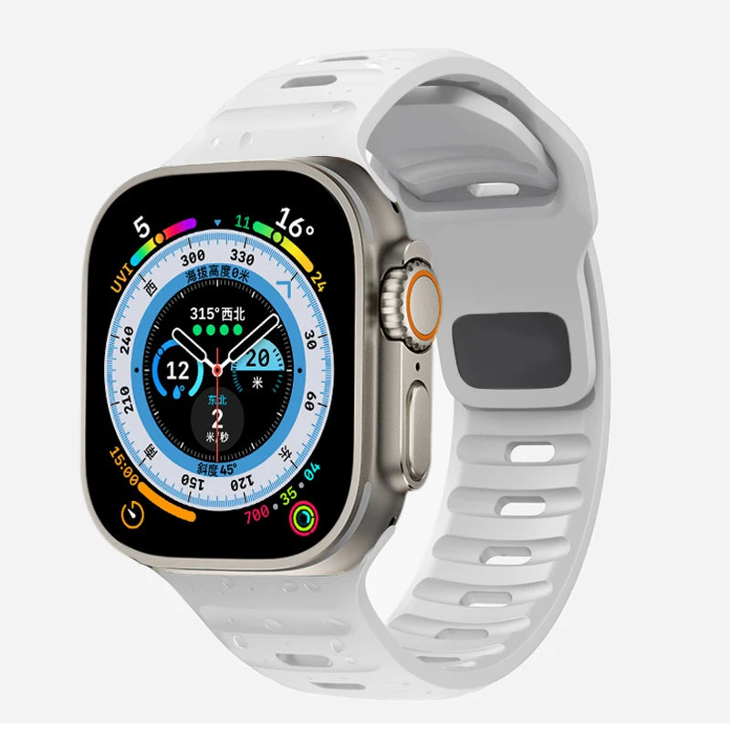 Soft Silicone Strap For Apple Watch Band Ultra 49mm 44mm 45mm 42mm 41mm 40mm 38mm sport Watchband iwatch Serise 8 7 6 5 bracelet