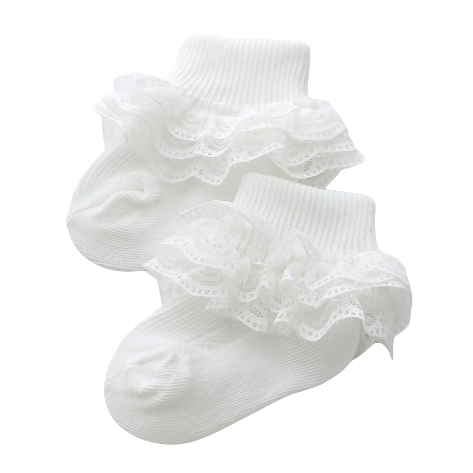 0-12 Months Newborn Baby Cotton Sock Lace Princess Combed Cotton Socks for Girls Summer Spring Infant Babe Ruffle Short Socks