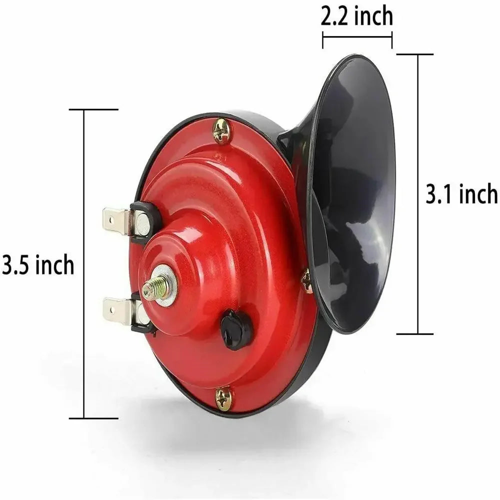 Double Trumpet Train Air Horn 12V 300DB Super Loud Waterproof Electric Snail Horn Kit for Pickup Truck Jeep Motorcycle Boat