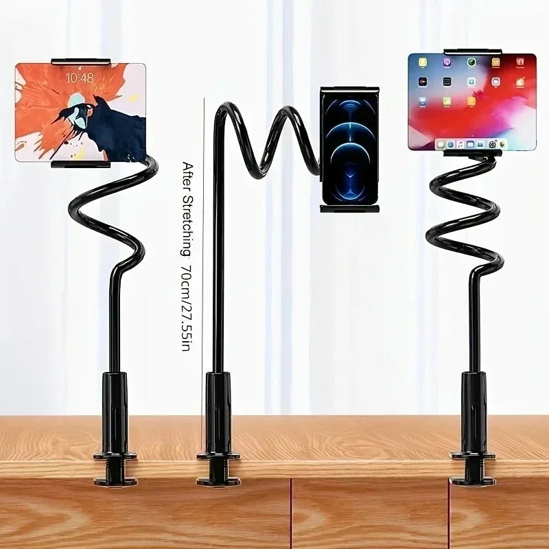 Lazy Holder Spiral Base Bed Top Lazy Artifact Bedhead Phone Tablet Stand for IPad 11 Air Redmi Pad Pro Galaxy Tab Bedside Mount