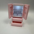 Miniature Refrigerator with Lighting 1:12 Double Door Mini Home Appliance Model Kitchen Scene Playing House Simulation Food Play