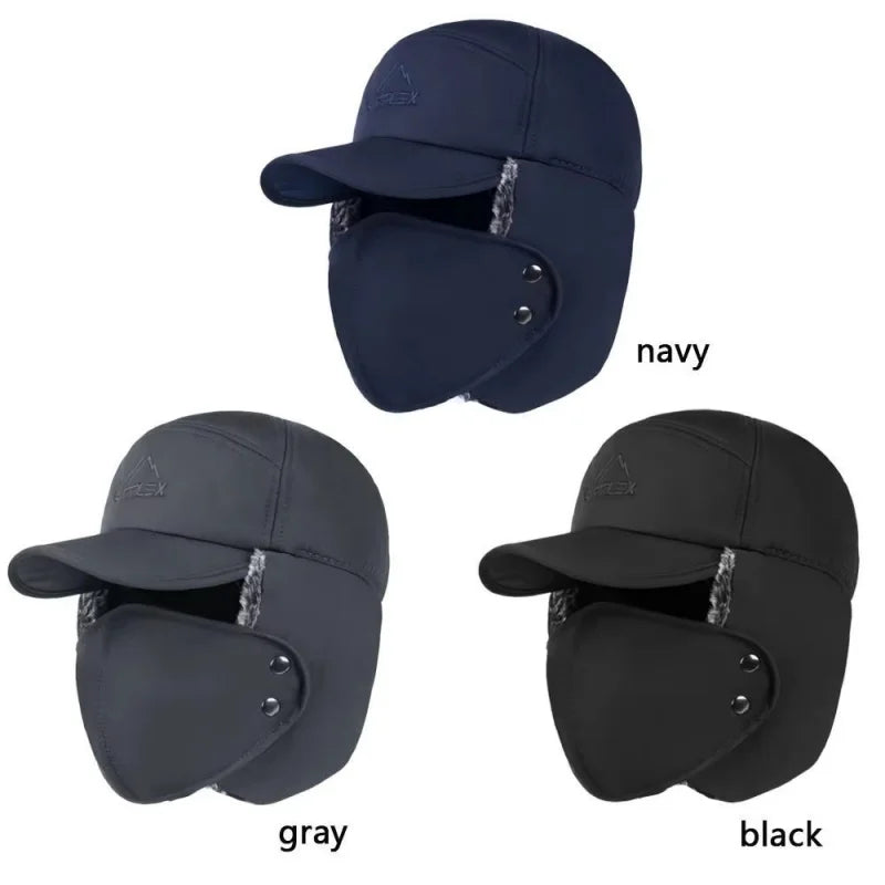 Winter Warm Thickened Artificial Fur Baseball Hat Men's and Women's Skiing Soft Extreme Cold Hat Fishing Hat Outdoor