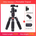 FM5S Portable Tripode Lightweight Travel Stand Tabletop Video Mini Tripod with 360 Degree Ball Head for Camera DSLR SLR