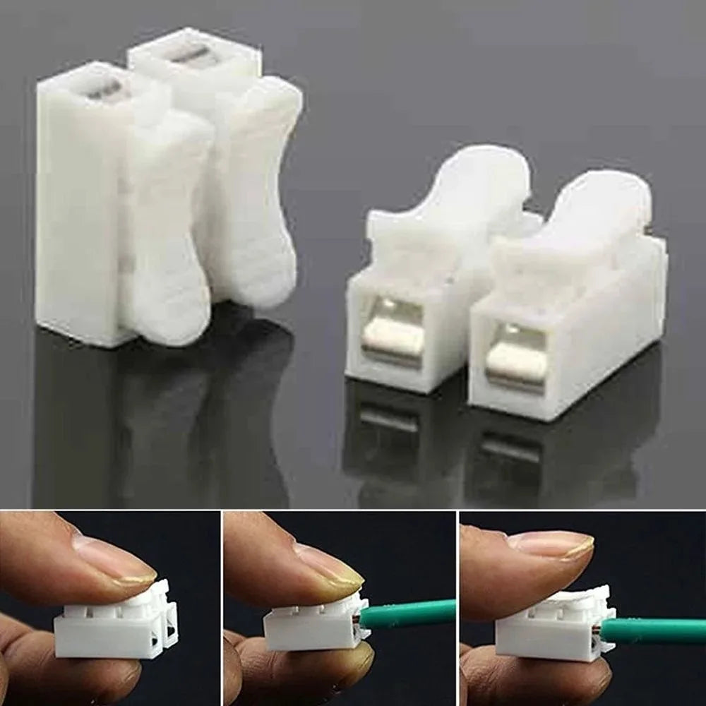 10/20/50Pcs No Solding Quick1P 2P 3P Cable Wire Connector No Screw Terminal Block Spring Clamp