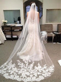 Wedding Accessories Mariage 3M Wedding Veil With Comb Lace Edge Cathedral Wedding Veil Bridal Veils Velos De Novia Largos