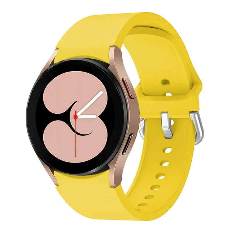 No Gap Silicone Strap For Samsung Galaxy Watch 6/4 Classic 47mm/43mm 5 Pro 45mm Bracelet Band For Galaxy Watch 7/6/5/4 40mm 42mm
