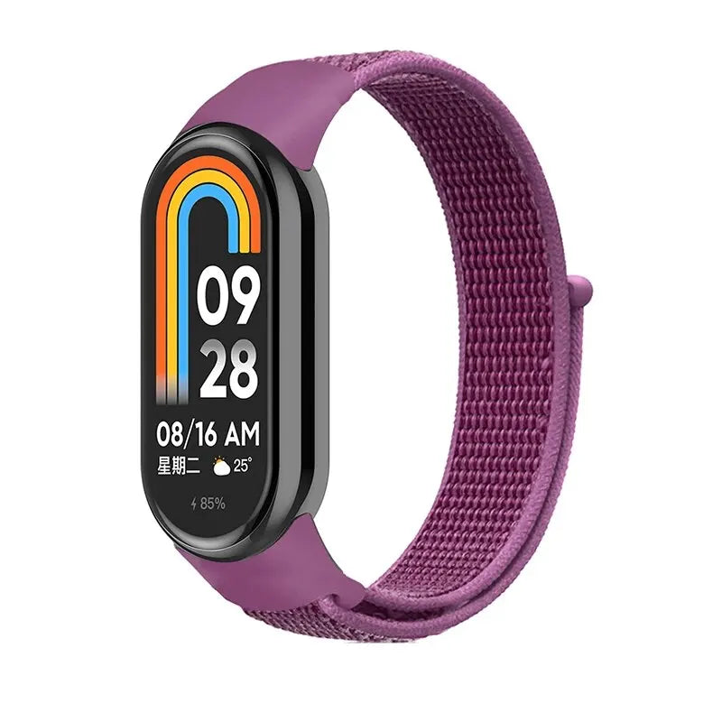 Nylon Loop Strap For Xiaomi Mi Band 8 7 6 5 4 3 Bracelet SmartWatch Wristband Replacement Sport Pulsera Watchband Miband 8 NFC