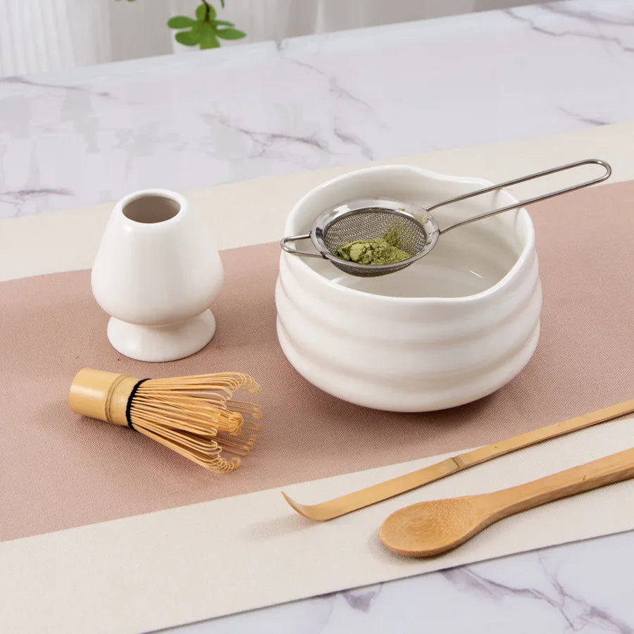 5pcs Matcha Blender Set, Spotted Day-Style Tea Ware, Perfect for Beginners and Enthusiasts of Matcha, Gift